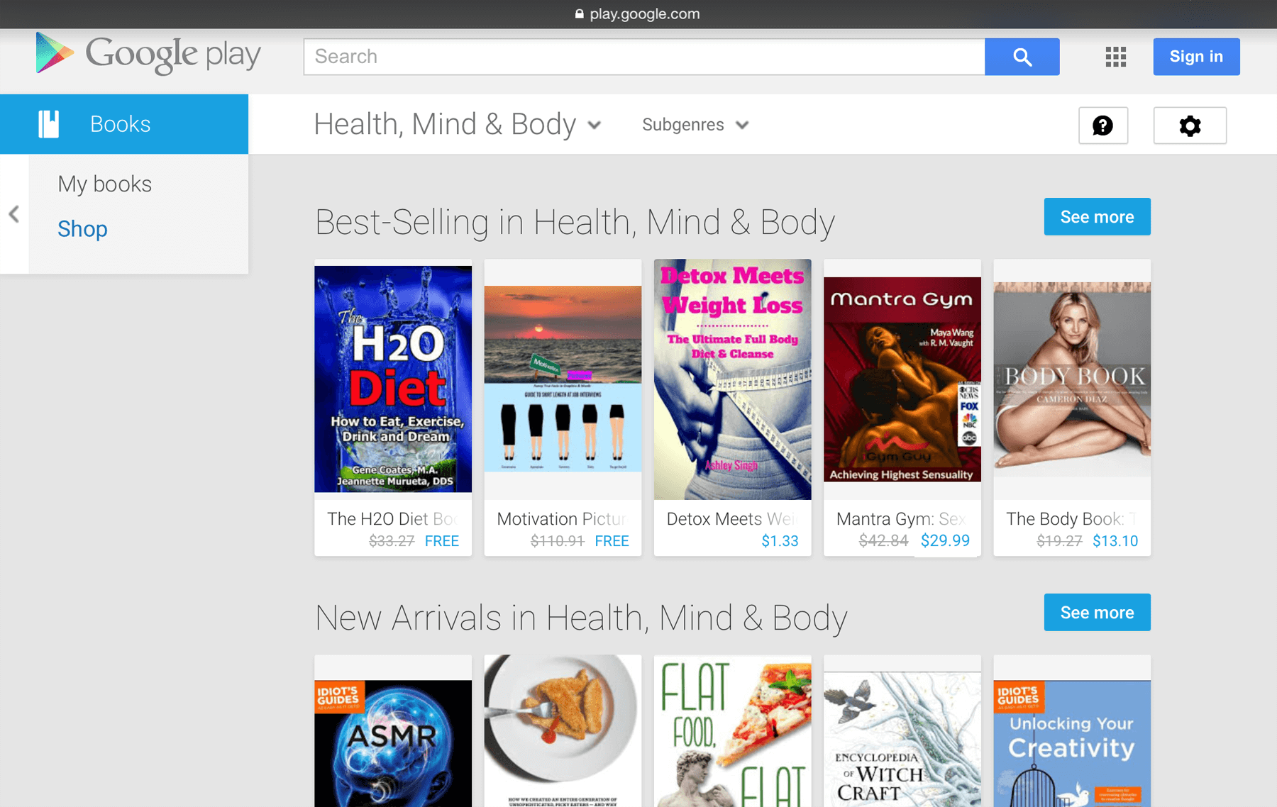 Mantra Gym Hits Top Row at Google Book Store Mantra Gym Hits Top Row at Google Book Store